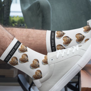 Foto Herzkranz Katze Familie Personalisiert Socken