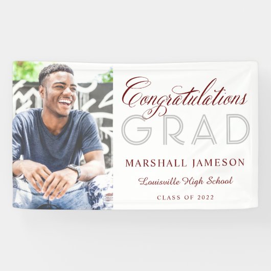 Foto Herzlichen Glückwunsch Calligrafy Abschluss B Banner (Horizontal)