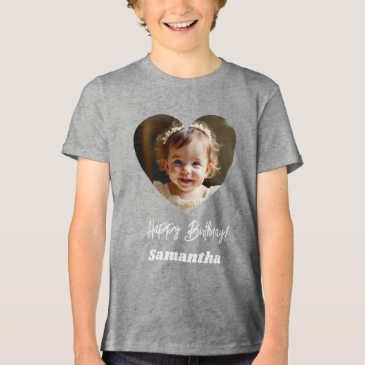 Foto Herzname Geburtshaus Tri-Blend Shirt (Vorderseite)