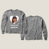 Foto Herzname Geburtstagsmädchen grau (Design Vorder- & Rückseite)