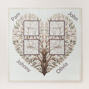 Foto Herzpuzzle Vier Fotos hinzufügen Puzzle