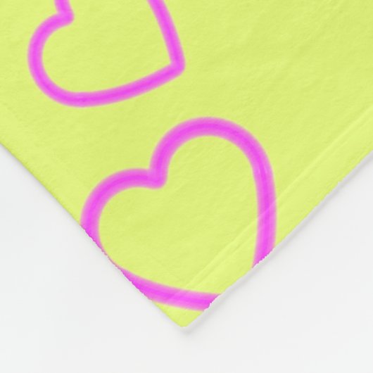 Foto-Herzvorlage | Gelb und Rosa Fleecedecke (Ecke)