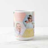 Foto Hexagon | Vierfarbiges Muster - BildCollage Kaffeetasse (Mittel)