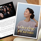 Foto High School Gold Names Graduation Party Folieneinladung