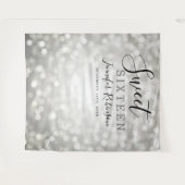 Foto-Hintergrund-16. Geburtstags-silberne Wandteppich (Vorderseite (Horizontal))