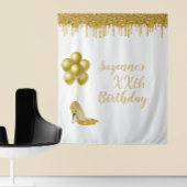 Foto Hintergrund Custom Birthday Party Gold Glitze Wandteppich