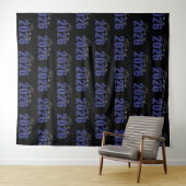 Foto-Hintergrund der Navy Blue Glitzer Class 2026 Wandteppich (Beispiel (Horizontal))