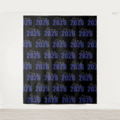 Foto-Hintergrund der Navy Blue Glitzer Class 2026 Wandteppich (Vorderseite)