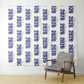 Foto-Hintergrund der Navy Blue Glitzer Class 2026 Wandteppich (Beispiel (Horizontal))