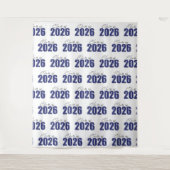 Foto-Hintergrund der Navy Blue Glitzer Class 2026 Wandteppich (Vorderseite)