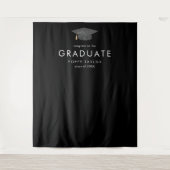 Foto-Hintergrund des dunklen schwarzen Cap-Abschlu Wandteppich (Vorderseite)