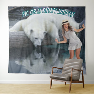 Foto-Hintergrund Eisbär-Abschiedsparty Wandteppich