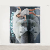 Foto-Hintergrund Eisbär-Abschiedsparty Wandteppich (Vorderseite)