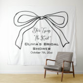 Foto-Hintergrund für das Brautparty "Knot Black Bo Wandteppich (Beispiel (Horizontal))