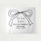 Foto-Hintergrund für das Brautparty "Knot Black Bo Wandteppich (Vorderseite (Horizontal))