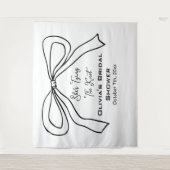 Foto-Hintergrund für das Brautparty "Knot Black Bo Wandteppich (Vorderseite)