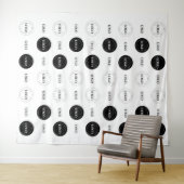 Foto-Hintergrund für das Dreifach-Logo-Unternehmen Wandteppich (Beispiel (Horizontal))