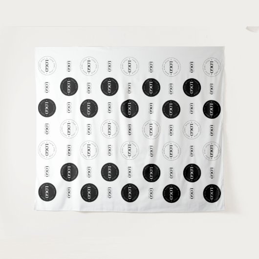 Foto-Hintergrund für das Dreifach-Logo-Unternehmen Wandteppich (Vorderseite (Horizontal))