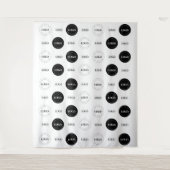 Foto-Hintergrund für das Dreifach-Logo-Unternehmen Wandteppich (Vorderseite)