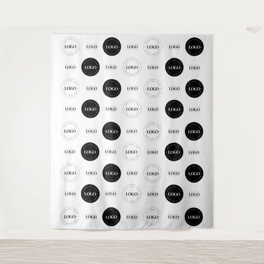 Foto-Hintergrund für das Dreifach-Logo-Unternehmen Wandteppich (Vorderseite)