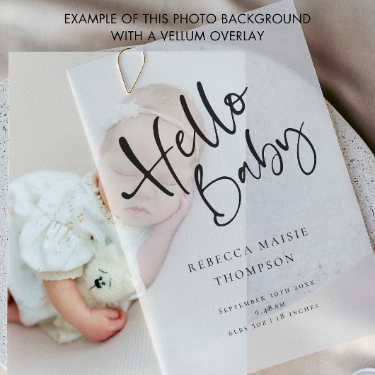 Foto Hintergrund für Vellum Geburtshilfeverkündung Ankündigung