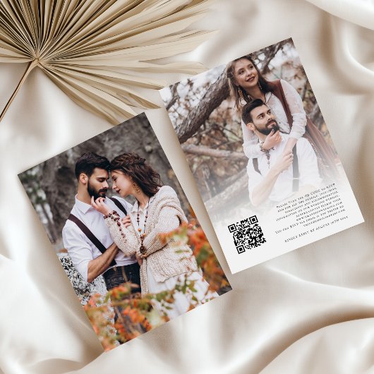 Foto Hintergrund für Vellum QR Code Wedding Einladung