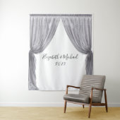 Foto Hintergrund Hochzeit Eleganter Silbervorhang Wandteppich (Beispiel)