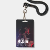 Foto Hintergrund Medien Pass ID-Ausweis Ausweis (Vorderseite mit Lanyard)