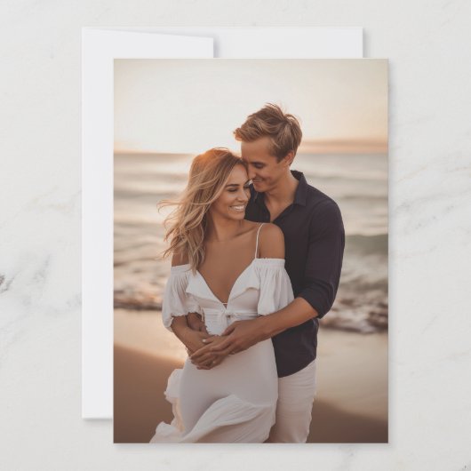 Foto Hintergrund Probe Abendessen Vellum Einladung (Vorderseite)