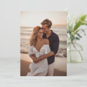 Foto Hintergrund Probe Abendessen Vellum Einladung (Stehend Vorderseite)