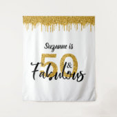 Foto Hintergrund Stand 50 und fabelhaftes Party Go Wandteppich (Vorderseite)