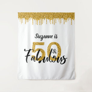 Foto Hintergrund Stand 50 und fabelhaftes Party Go Wandteppich