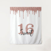 Foto Hintergrund Stand Sweet 16 16 Rose Gold Wandteppich (Vorderseite)