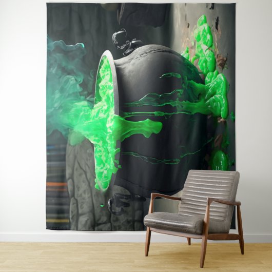 Foto-Hintergrund von Cauldron Cubbling Hexe Wandteppich (Beispiel)