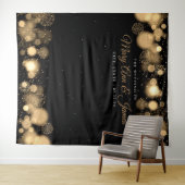 Foto-Hintergrund-Winter-Hochzeit nennt Goldlichter Wandteppich (Beispiel (Horizontal))