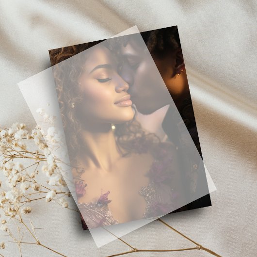 Foto-Hintergrundkarte für Vellum Save the Date Einladung