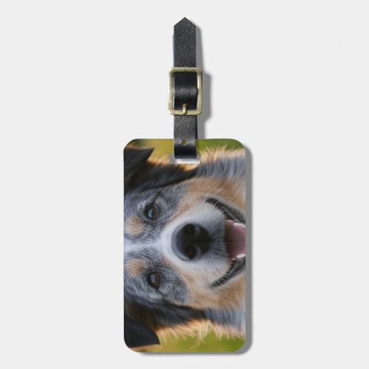 Foto hinzufügen Anpassen Gepäckanhänger (Vorderseite vertikal)