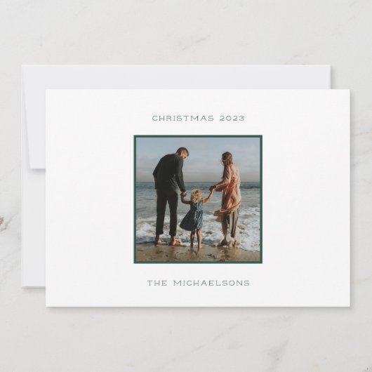 Foto hinzufügen | Christmas Watercolor Poinsettias Einladung (Rückseite)