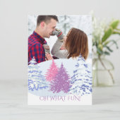 FOTO HINZUFÜGEN - FARBweihnachtsbäume verändern Einladung (Stehend Vorderseite)