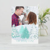 FOTO HINZUFÜGEN - FARBweihnachtsbäume verändern Einladung (Stehend Vorderseite)