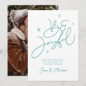 FOTO HINZUFÜGEN | Frohe Weihnachten sei froh Einladung (Vorne/Hinten)