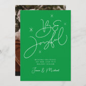 FOTO HINZUFÜGEN | Frohe Weihnachten sei froh Einladung (Vorne/Hinten)