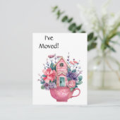 Foto hinzufügen, habe ich verschoben rosa Märchenb Postkarte (Stehend Vorderseite)