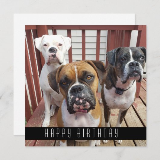 Foto hinzufügen | Happy Birthday From Hogs Ankündigung (Vorne/Hinten)