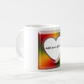 Foto hinzufügen, Herzform Kaffeetasse (Vorderseite Links)