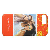 Foto hinzufügen | Orange Beach Pattern Case-Mate iPhone Hülle (Rückseite (Horizontal))