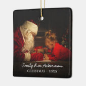 Foto hinzufügen | Personalisierte Weihnachten Keramikornament (Links)