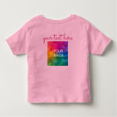 Foto hinzufügen Pink-Baby doppelseitige Druck hoch Kleinkind T-shirt (Rückseite)