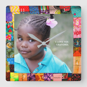 FOTO HINZUFÜGEN* QUADRATISCHE WANDUHR