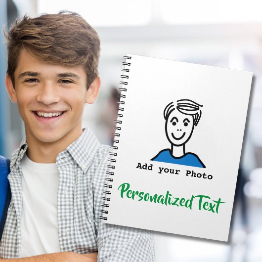 Foto hinzufügen | Text personalisieren | Machen Si Notizblock